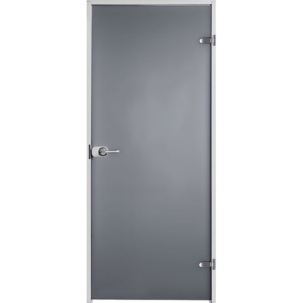 Kostean tilan ovi Swedoor Bath Harmaa+, satiinilasi, 8x21, RVK-karmi, Atlanta-painike
