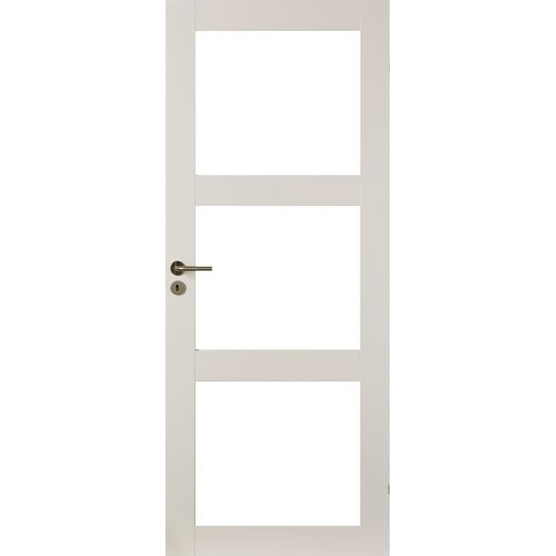 Väliovi lasilla Swedoor Unique 507, 9-10x21, massiivikehys, valkoinen