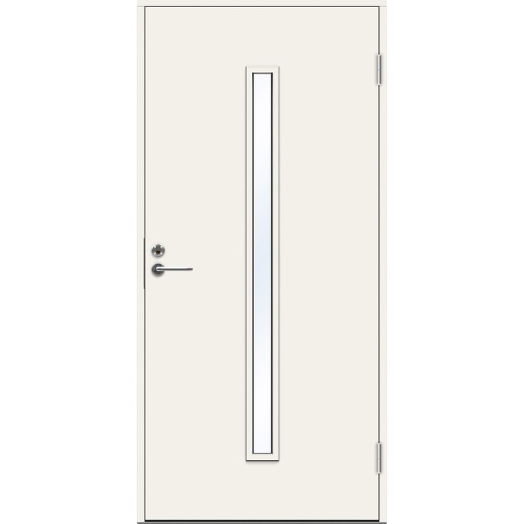 Ulko-ovi Swedoor Clever P-1700, maalattu valkoinen NCS S 0502-Y, valkoinen karmi 105mm