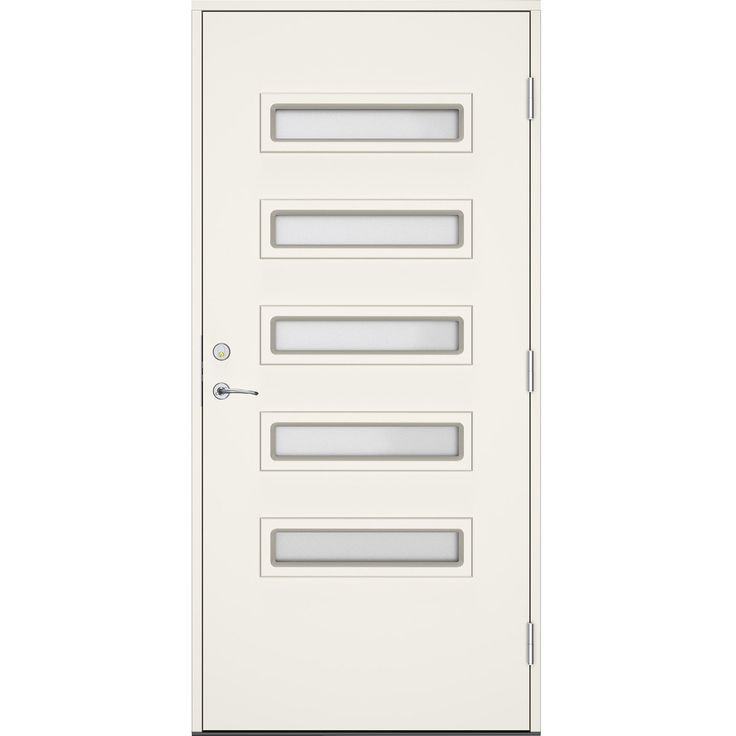 Ulko-ovi Swedoor Clever+ Hossa, maalattu valkoinen NCS S 0502-Y, valkoinen karmi 105mm