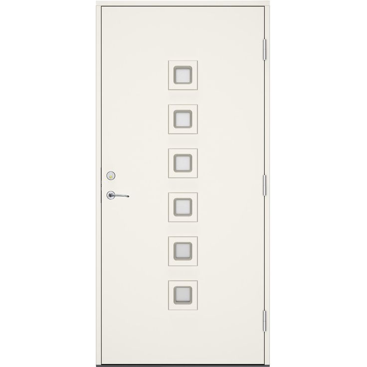 Ulko-ovi Swedoor Clever+ Kvill, maalattu valkoinen NCS S 0502-Y, valkoinen karmi 105mm