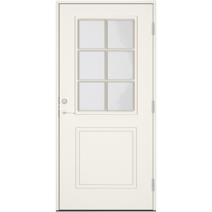 Ulko-ovi Swedoor Clever+ Tiveden, maalattu valkoinen NCS S 0502-Y, valkoinen karmi 105mm