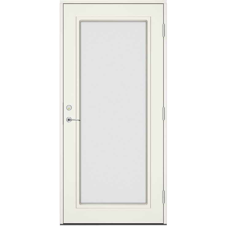 Ulko-ovi Swedoor Clever+ Sarek, maalattu valkoinen NCS S 0502-Y, valkoinen karmi 105mm