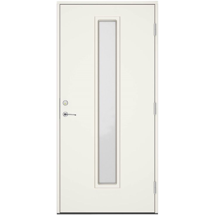 Ulko-ovi Swedoor Clever+ Abisko, maalattu valkoinen NCS S 0502-Y, valkoinen karmi 105mm