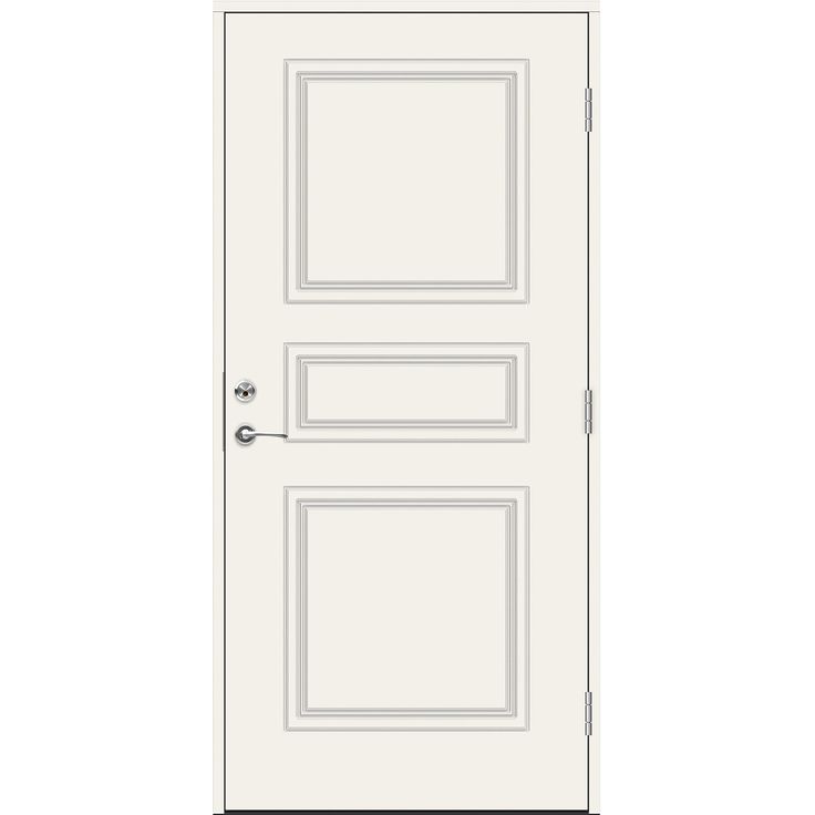 Ulko-ovi Swedoor Advance Puccini, maalattu valkoinen NCS S 0502-Y, valkoinen karmi 105mm
