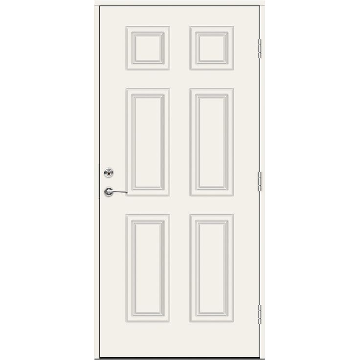 Ulko-ovi Swedoor Advance Ravel, maalattu valkoinen NCS S 0502-Y, valkoinen karmi 105mm