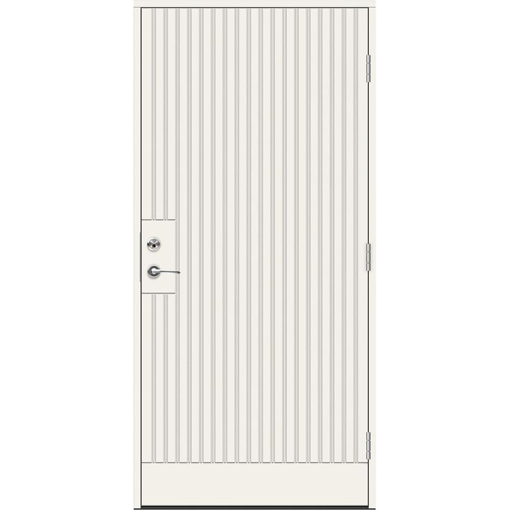 Ulko-ovi Swedoor Advance Halmstad, maalattu valkoinen NCS S 0502-Y, valkoinen karmi 105mm