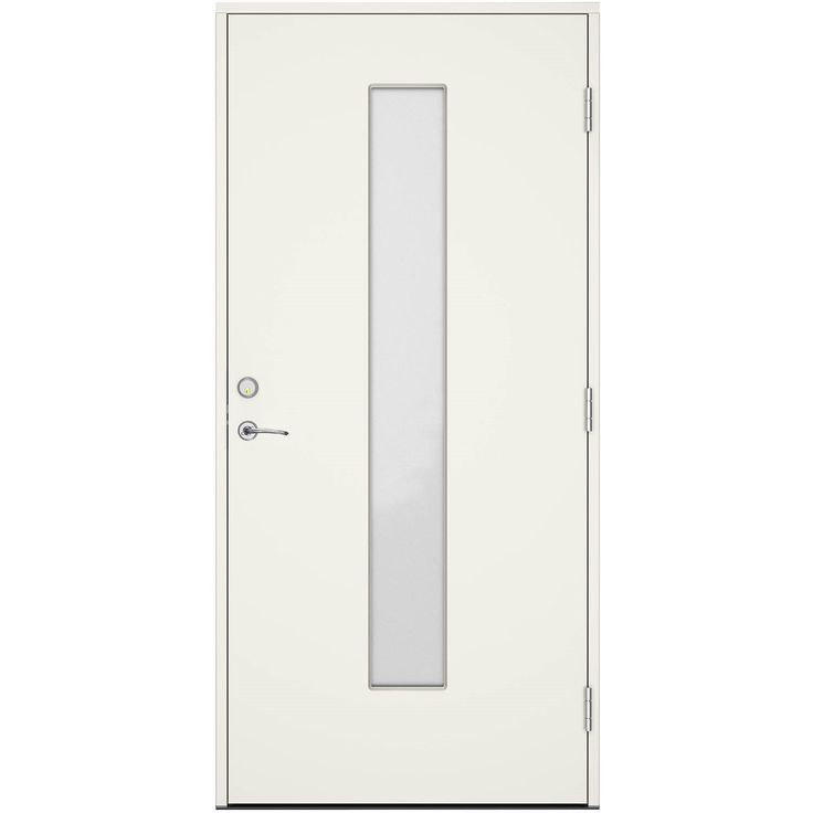 Ulko-ovi Swedoor Advance Skagen, maalattu valkoinen NCS S 0502-Y, valkoinen karmi 105mm
