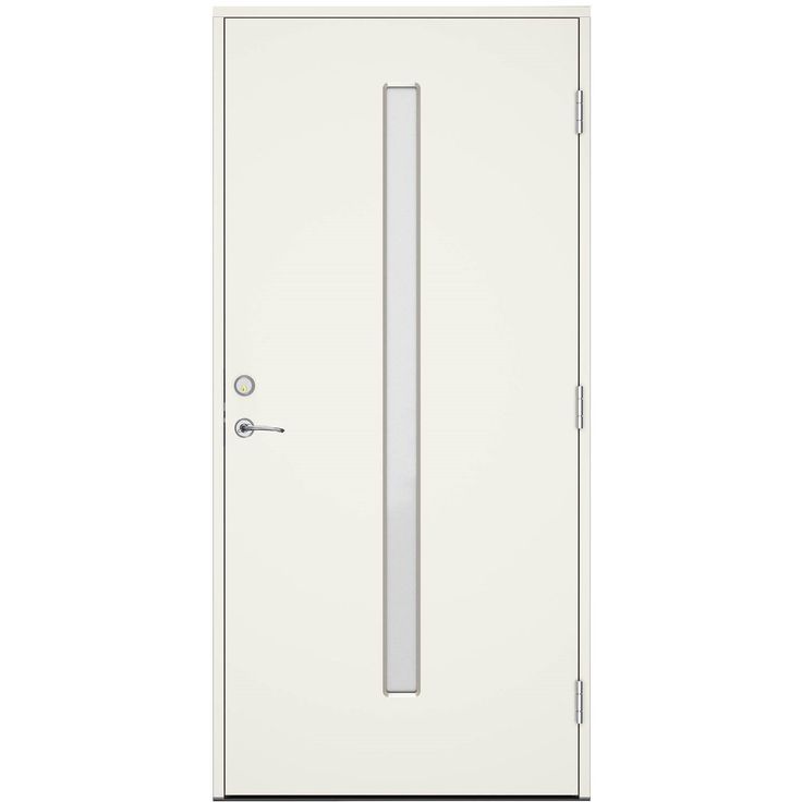 Ulko-ovi Swedoor Advance Rovaniemi, maalattu valkoinen NCS S 0502-Y, valkoinen karmi 105mm