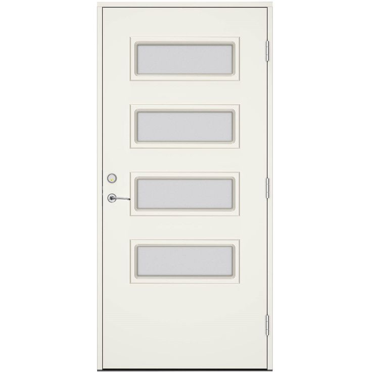 Ulko-ovi Swedoor Advance Alta, maalattu valkoinen NCS S 0502-Y, valkoinen karmi 105mm