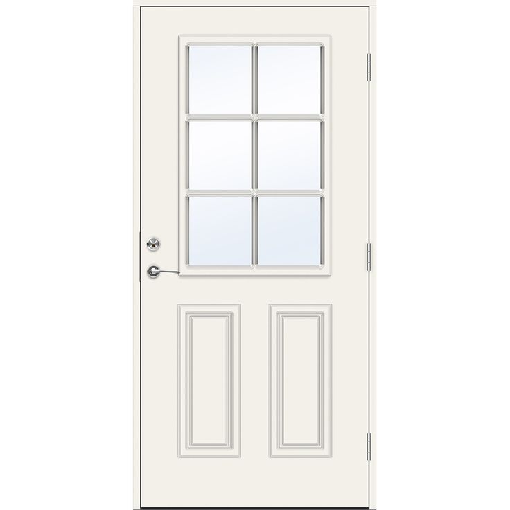 Ulko-ovi Swedoor Advance Monteverdi, maalattu valkoinen NCS S 0502-Y, valkoinen karmi 105mm