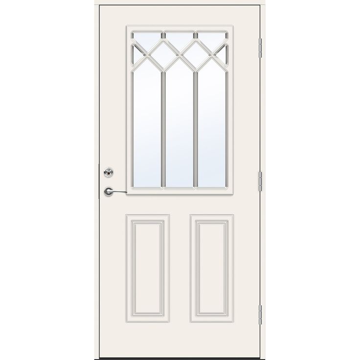 Ulko-ovi Swedoor Advance Corelli, maalattu valkoinen NCS S 0502-Y, valkoinen karmi 105mm