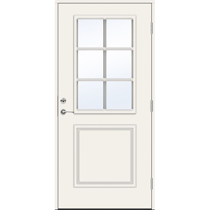 Ulko-ovi Swedoor Advance Smetana, maalattu valkoinen NCS S 0502-Y, valkoinen karmi 105mm
