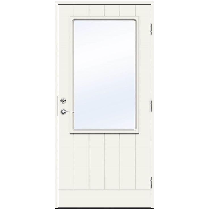 Terassiovi Swedoor Vision Lyra W14, maalattu valkoinen NCS S 0502-Y, valkoinen karmi 105mm