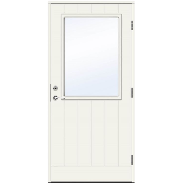 Terassiovi Swedoor Vision Astra W12, maalattu valkoinen NCS S 0502-Y, valkoinen karmi 105mm 