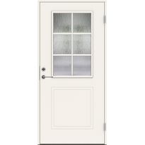 Ulko-ovi Swedoor Clever P-400, 9-10x21, maalattu valkoinen NCS S 0502-Y, karmi 105mm