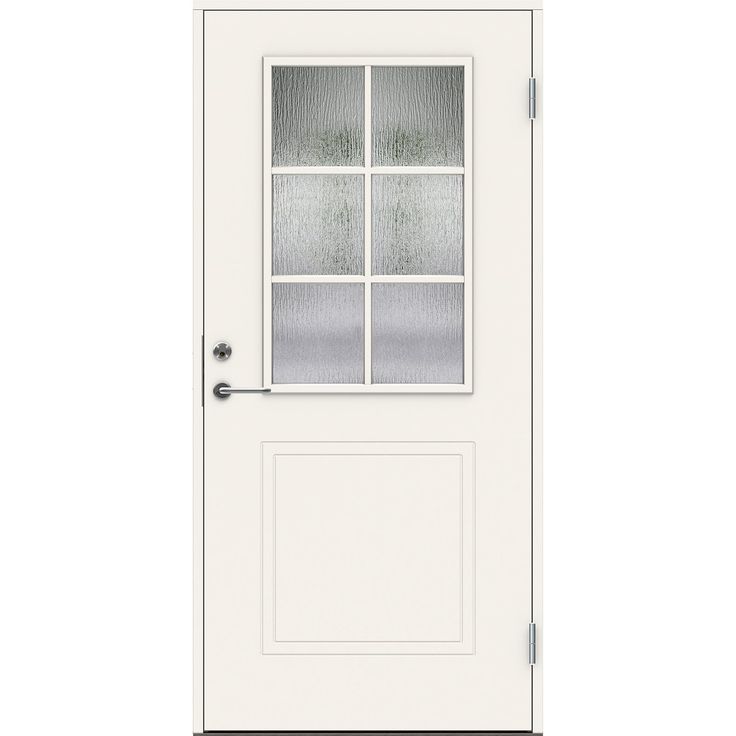 Ulko-ovi Swedoor Clever P-400, maalattu valkoinen NCS S 0502-Y, valkoinen karmi 105mm