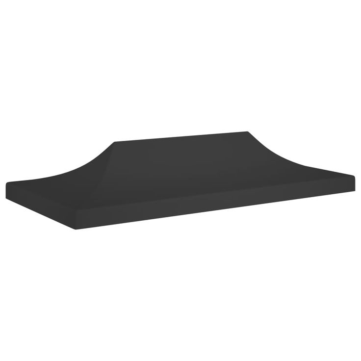 Juhlateltan katto 6x3 m musta 270 g neliömetri