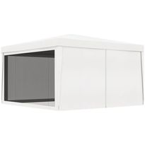 Juhlateltta 4 verkkosivuseinää 4x4 m valkoinen