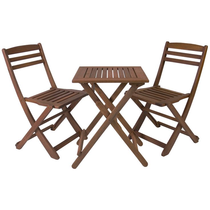 Balcony set ROUEN table and 2 chairs, meranti
