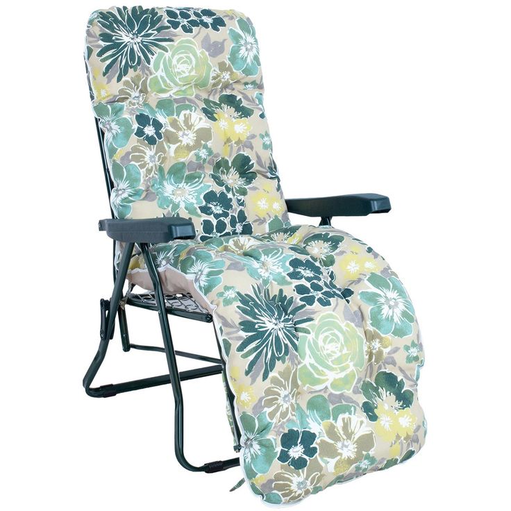 Deck chair BADEN-BADEN light floral pad
