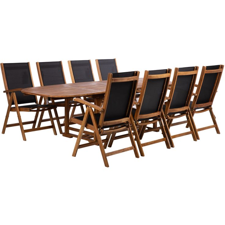 Garden furniture set FABIOLA table and 8 chairs