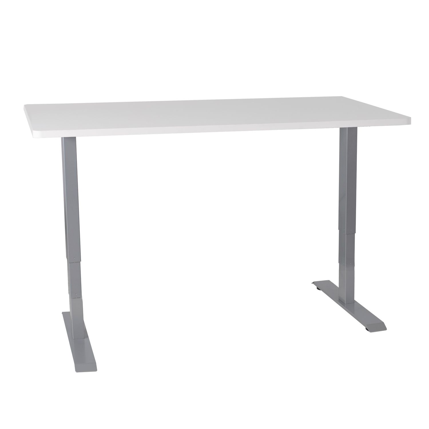 Sähköpöytä Home4you ERGO, 140x70cm, 2-moottorilla, harmaa/valkoinen