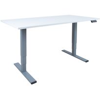 Työpöytä Home4You ERGO OPTIMAL 2-moottorilla 160x80 cm, harmaanvalkoinen