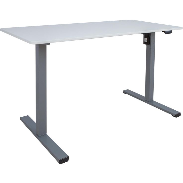 Desk ERGO OPTIMAL with 1 motor 120x60xH71-116cm, white/silver grey