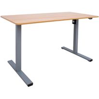 Työpöytä Home4You ERGO OPTIMAL 1-moottorilla 120x60 cm, hikkoripuu, ruskea