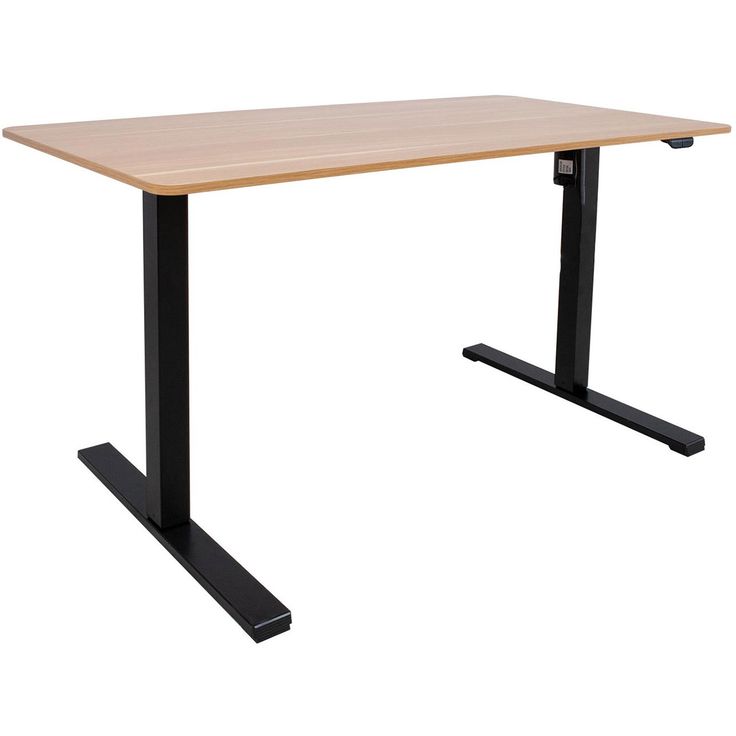 Desk ERGO OPTIMAL with 1 motor 120x60xH71-116cm, oak/black
