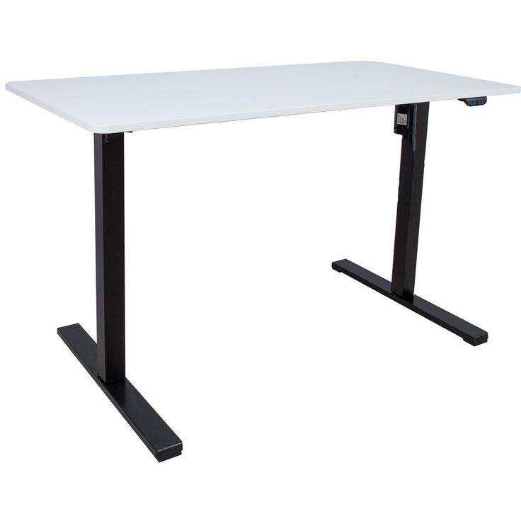 Desk ERGO OPTIMAL with 1 motor 120x60xH71-116cm, white/black