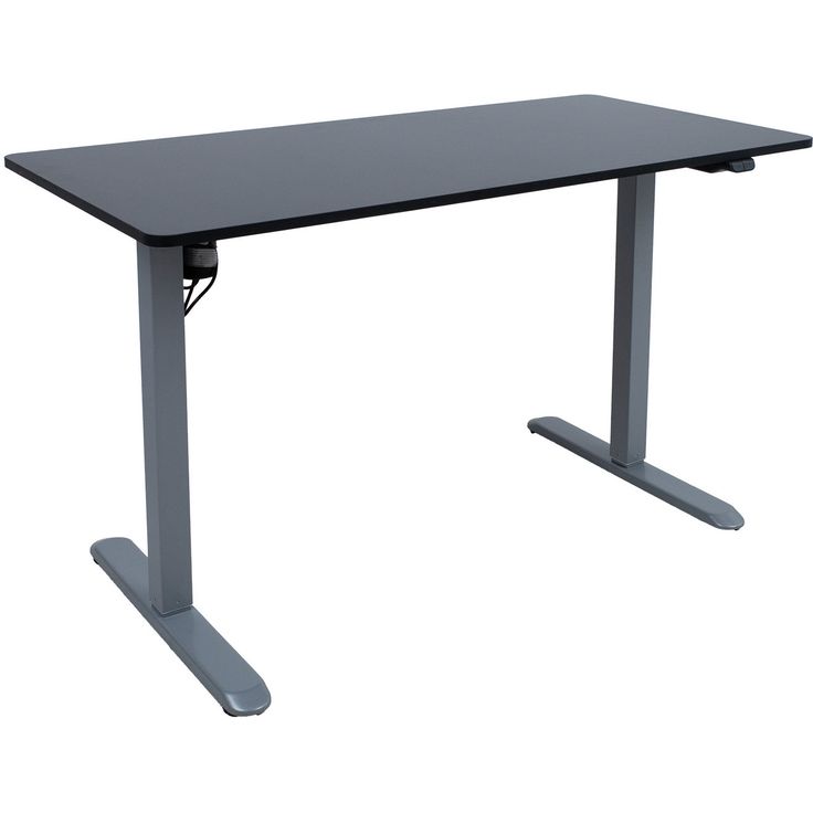 Desk ERGO LIGHT with 1 motor 120x60xH73-118cm, black/silver grey