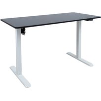 Työpöytä Home4You ERGO LIGHT 1 moottorilla 120x60xK73-118 cm, musta/valkoinen