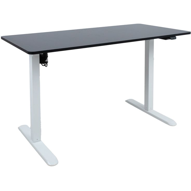 Desk ERGO LIGHT with 1 motor 120x60xH73-118cm, black/white