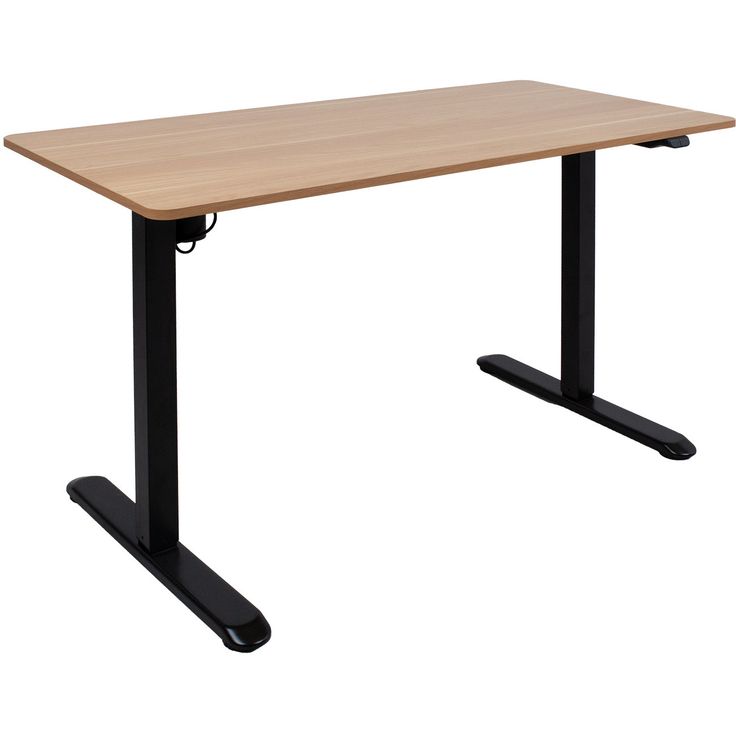 Desk ERGO LIGHT with 1 motor 120x60xH73-118cm, oak/black