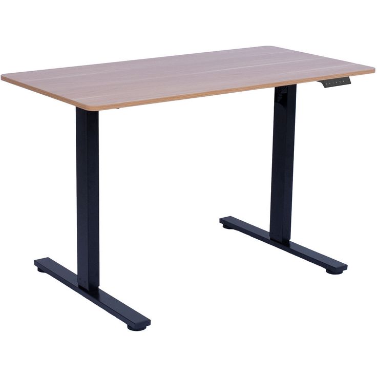 Desk ERGO FIT with 1 motor 120x60xH71,5-116cm, oak/black