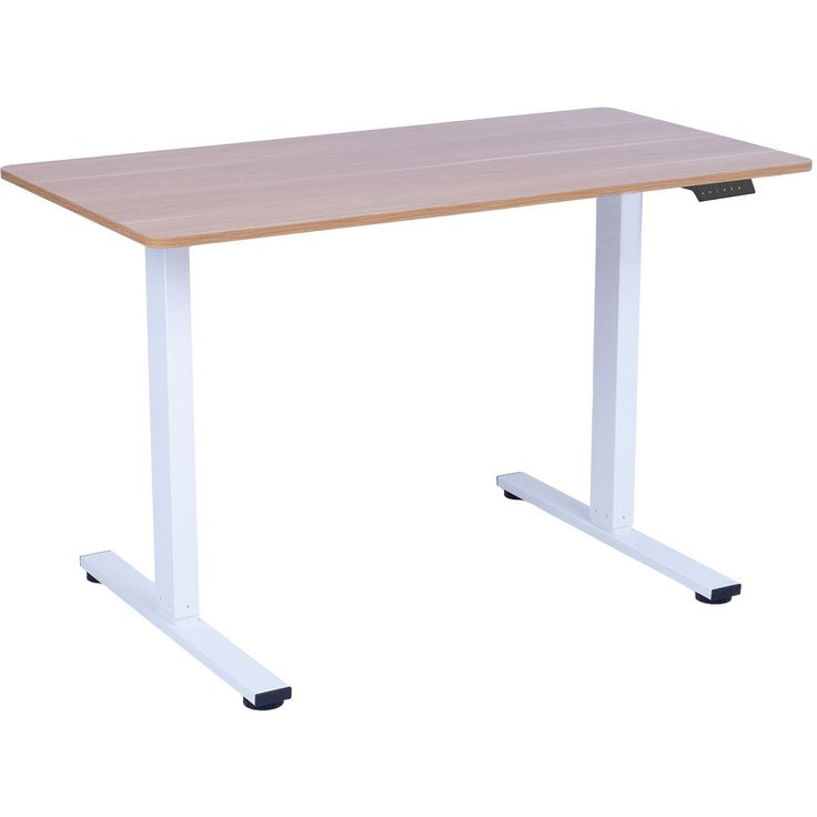 Desk ERGO FIT with 1 motor 120x60xH71,5-116cm, oak/white