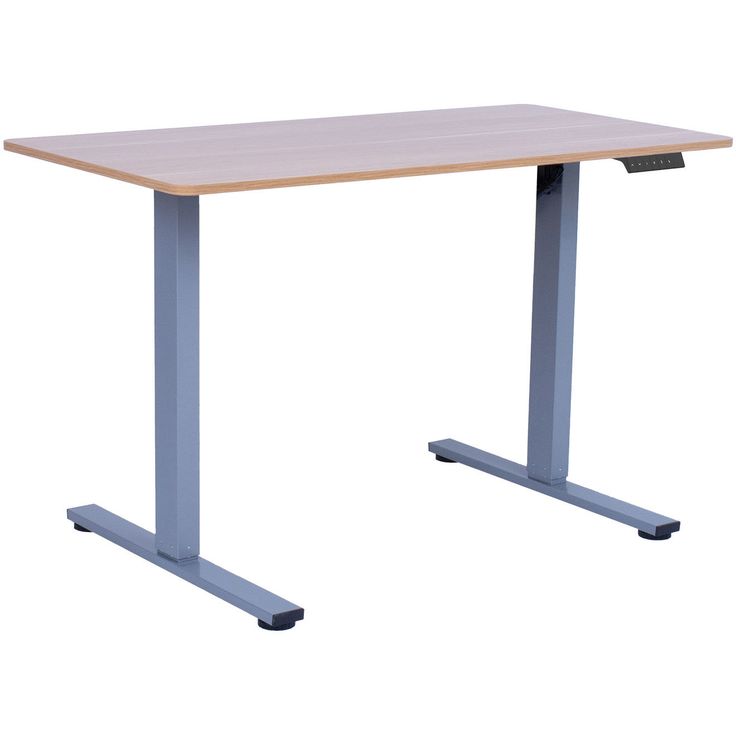 Desk ERGO FIT with 1 motor 120x60xH71,5-116cm, oak/silver grey
