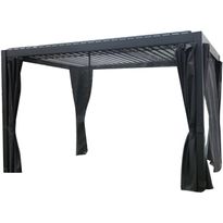 Paviljonki Home4You MIRADOR-111 3x4 m verhoilla, tummanharmaa