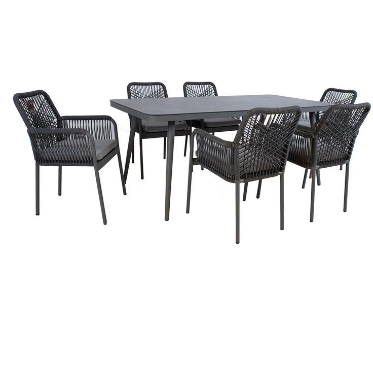 Garden furniture set HELA table and 6 chairs
