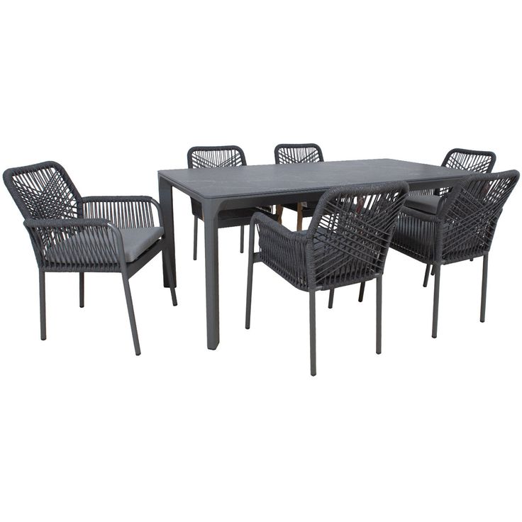 Garden furniture set CARVES table and 6 chairs