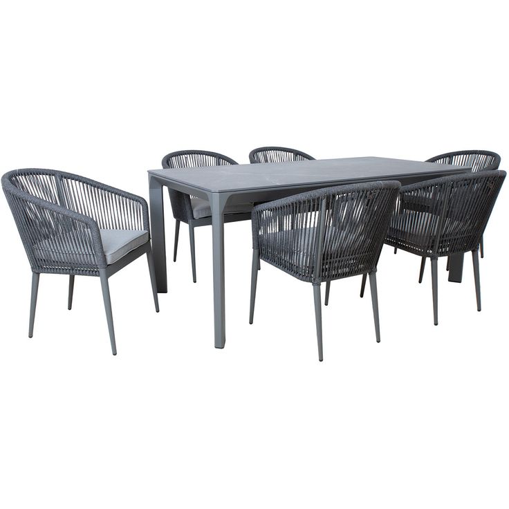 Garden furniture set CARVES table and 6 chairs