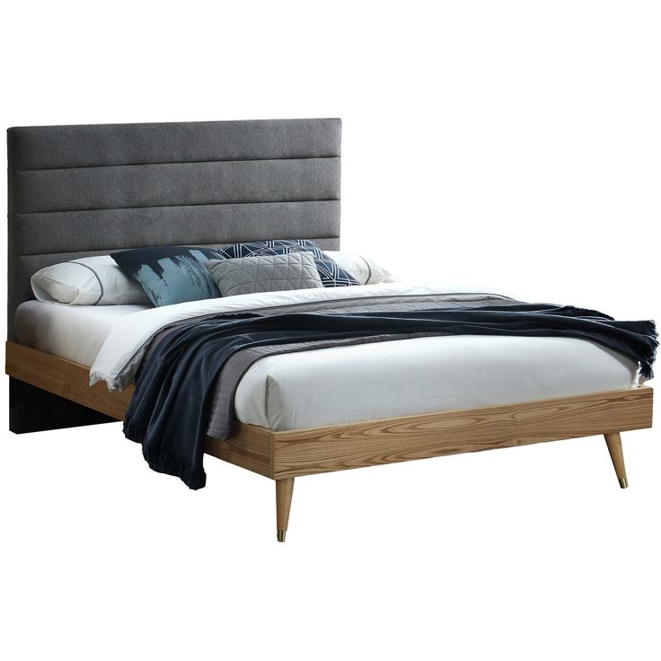 Bed ROMAN with mattress HARMONY DUO 160x200cm, grey