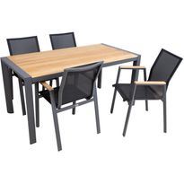 Puutarhakalustesetti Home4You TAMPERE pöytä ja 4 tuolia