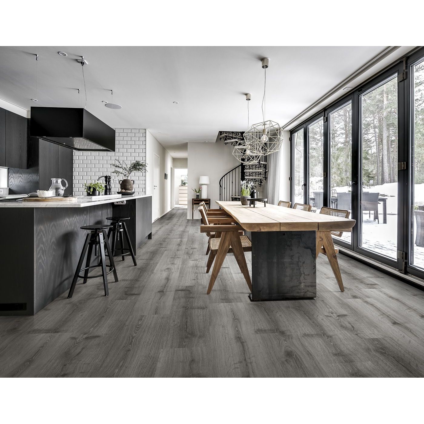 Vinyylilankku Kährs Luxury Tiles Nordic Classic Didnok, integroitu askeläänieriste