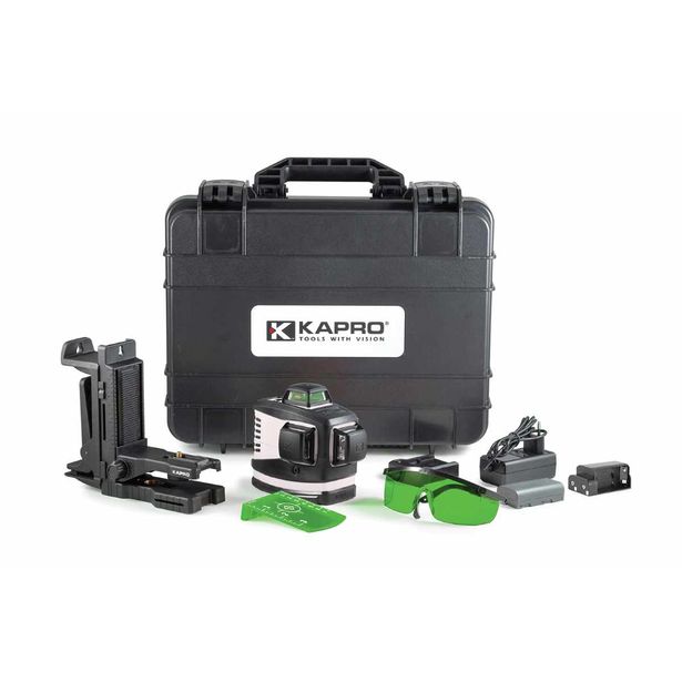 Ristilinjalaser Kapro 883HG 3D, vihreä