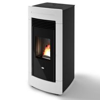 Pellettitakka Eva Calòr Laura 12.5kW, valkoinen