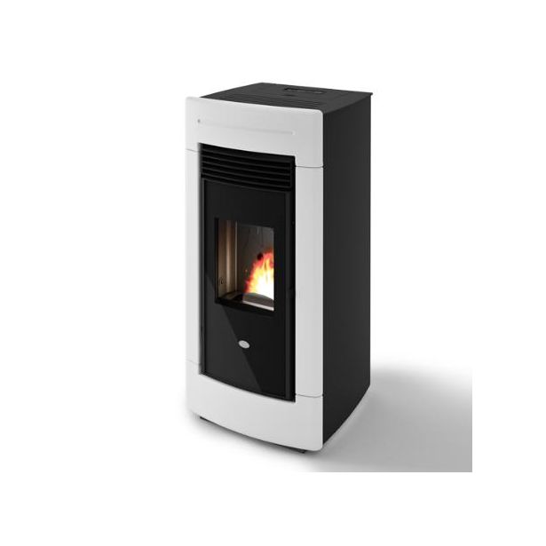 Pellettitakka Eva Calòr Laura 13kW, valkoinen