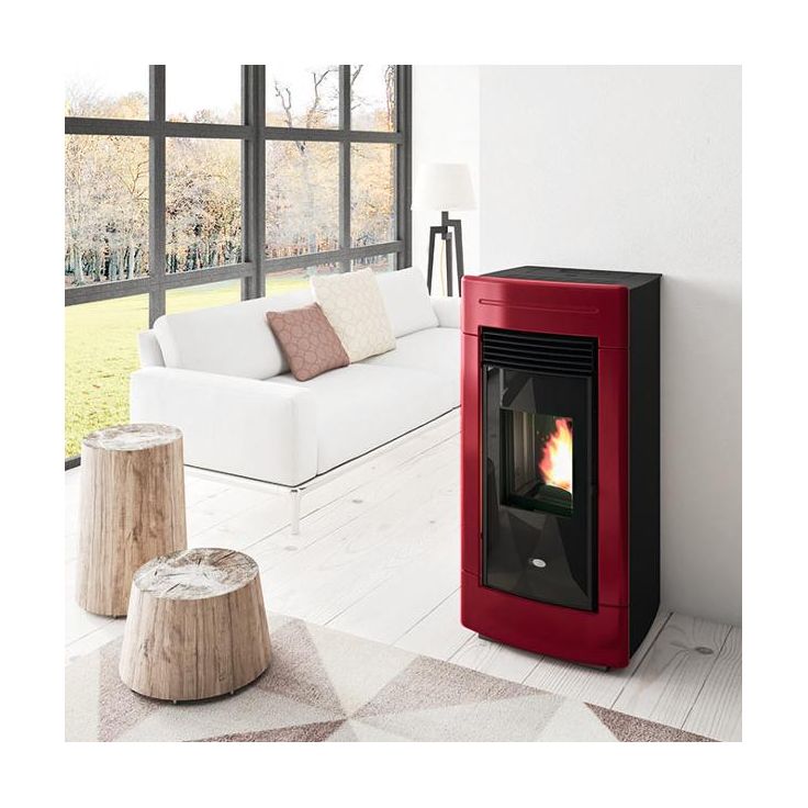 Pellettitakka Eva Calòr Laura 13kW, punainen